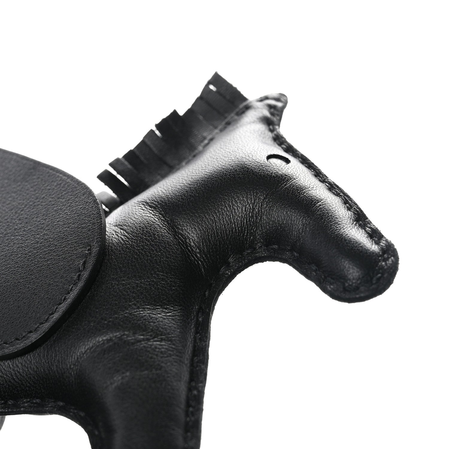 Hermes Milo Lambskin Grigri Rodeo Pegase Horse Bag Charm MM So Black 5 of 5