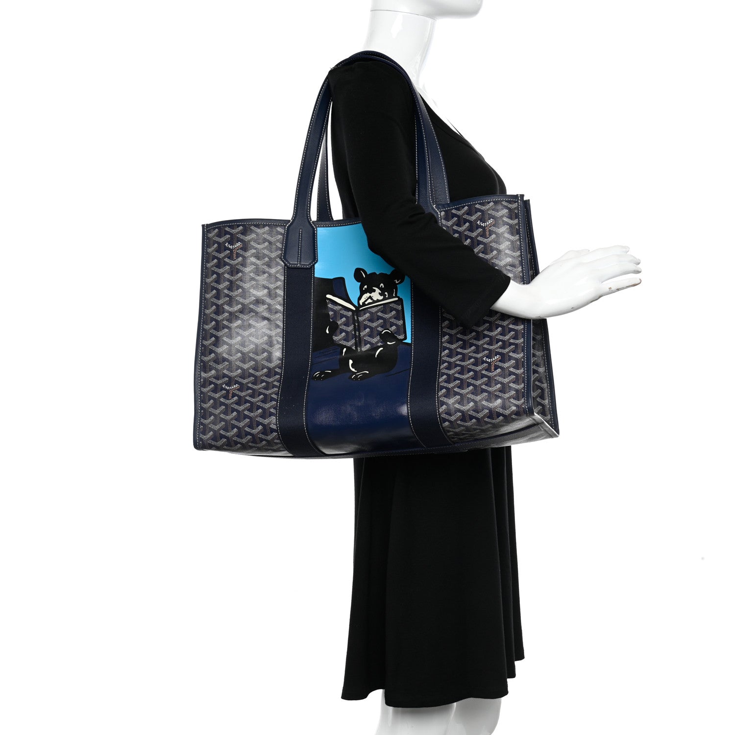 Goyard Goyardine Villette Tote Blue 2 of 9
