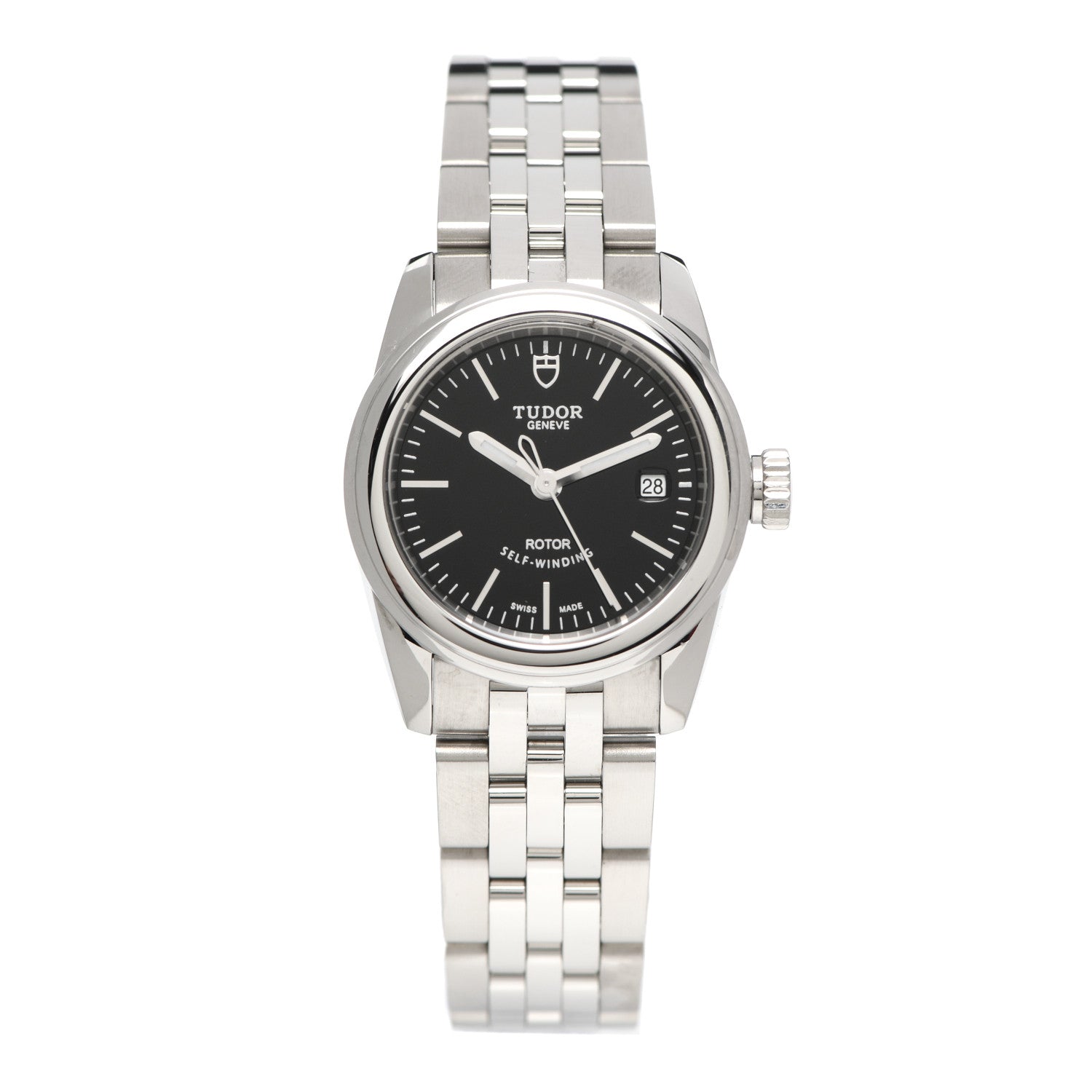 TUDOR Stainless Steel 26mm Glamour Date Automatic Watch Black 51000 1 of 5