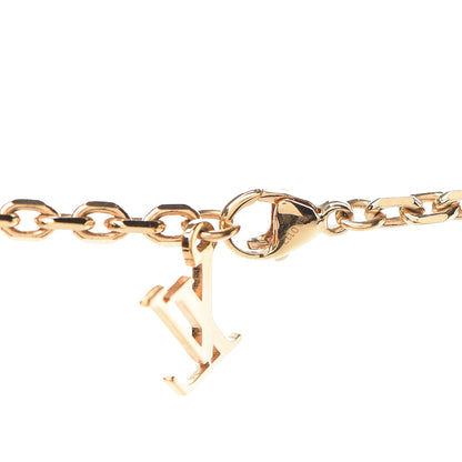 Louis Vuitton Damier Monogram Pearl Pendant Necklace Gold 4 of 6