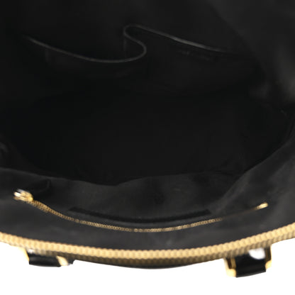 Burberry Prorsum Check Jacquard Orchard Bowling Bag Gold Black 5 of 13