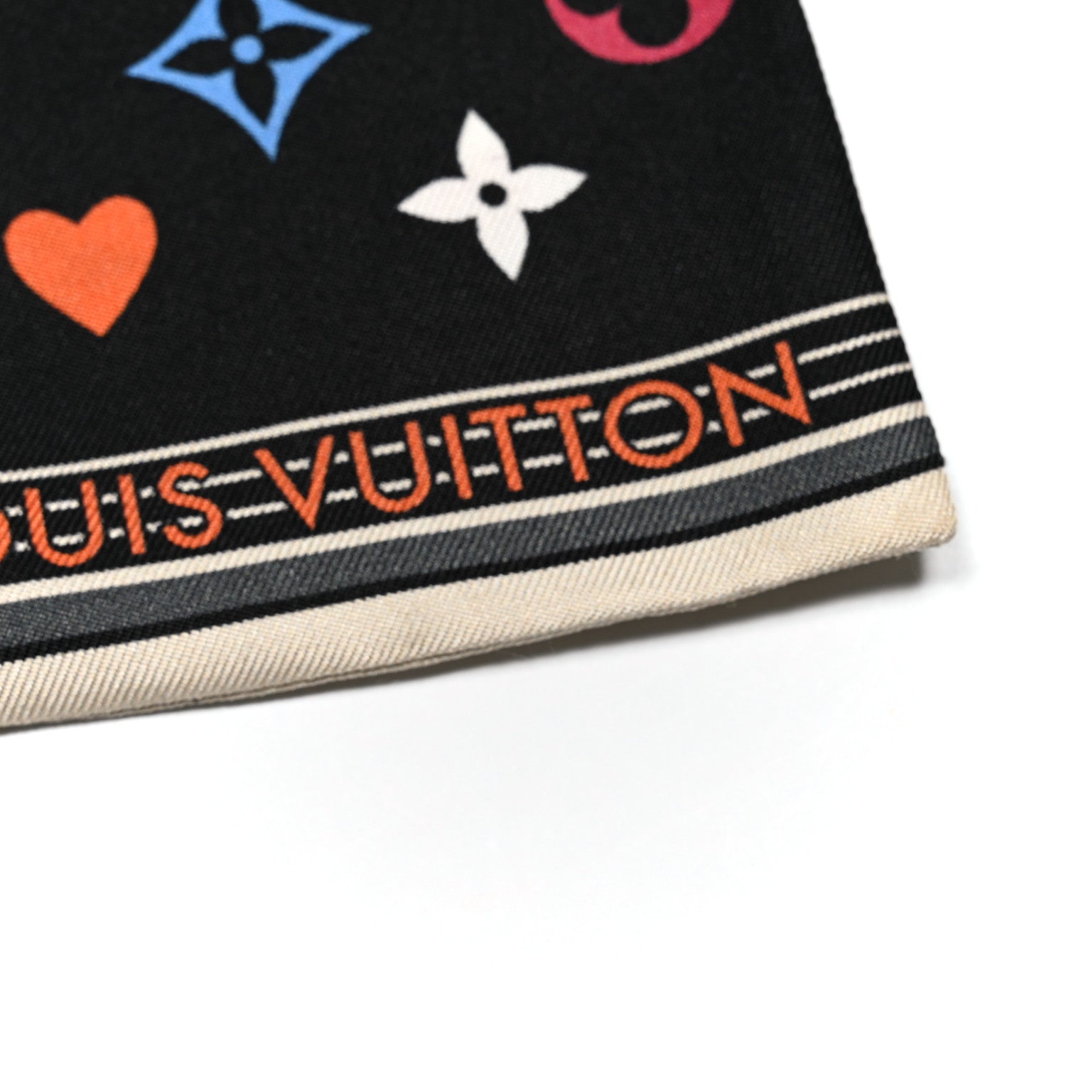 Louis Vuitton Silk Game On Bandeau Black White 4 of 4