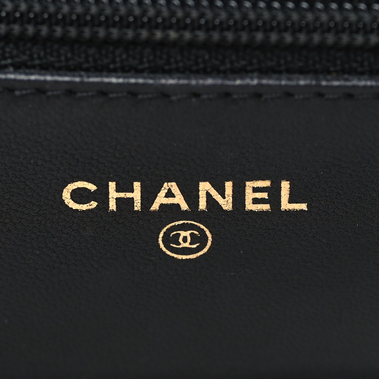 Lambskin Micro Quilted Wallet On Chain WOC Black