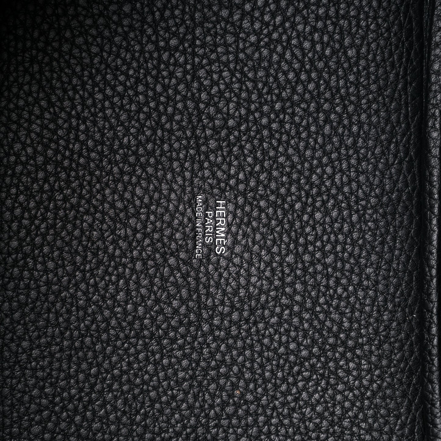 Taurillon Clemence Monochrome Picotin Lock 18 PM Black