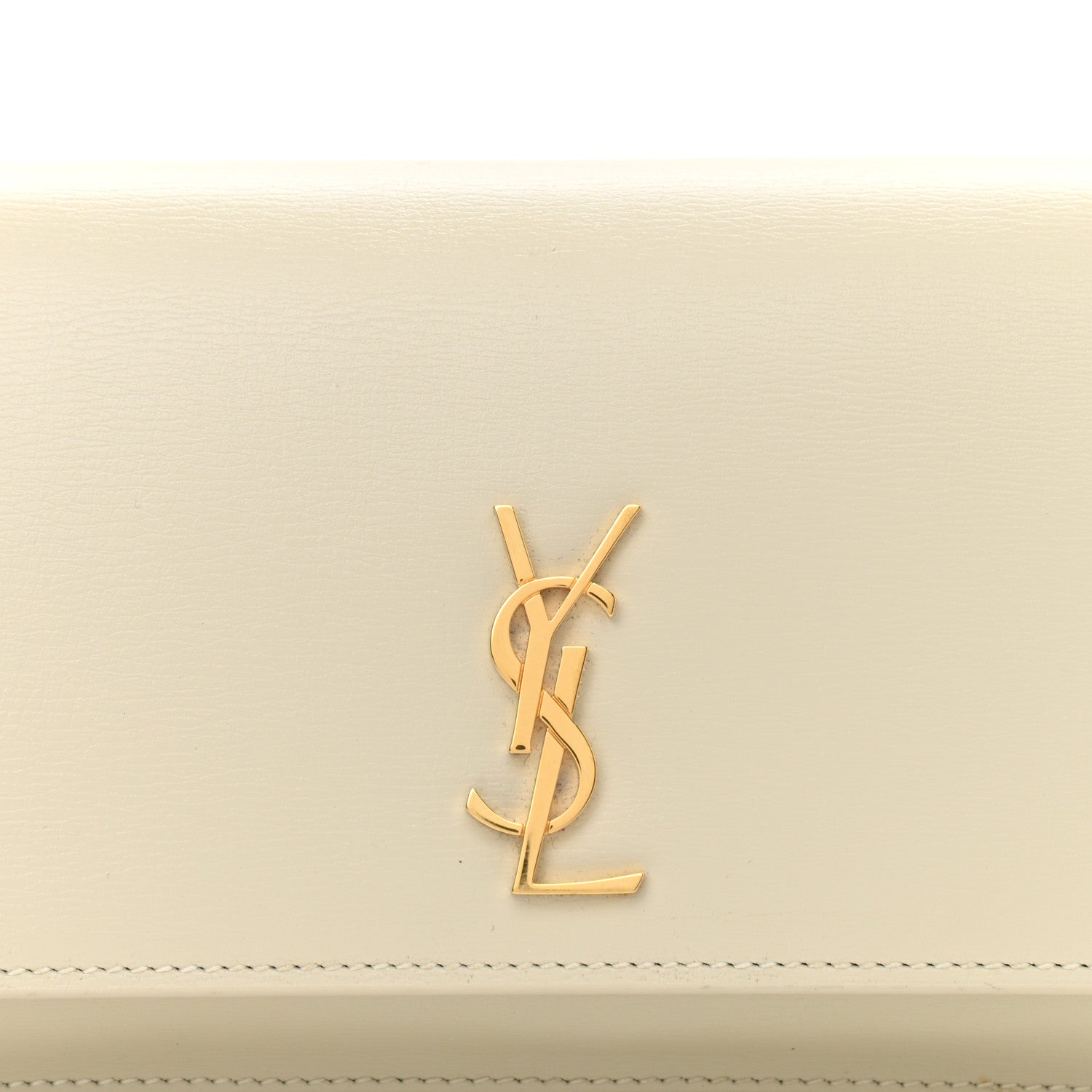 Saint Laurent Smooth Calfskin Monogram Phone Holder Crossbody Blanc Vintage 8 of 11