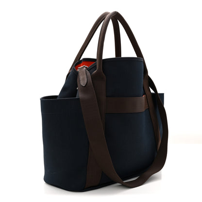 Hermes Toile Sac De Pansage Groom Bleu Navy Feu 3 of 11