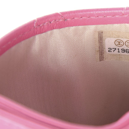 Chanel Lambskin Quilted Card Holder Pink 7 of 7