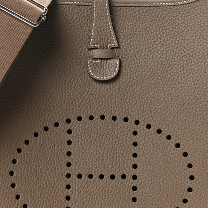 Hermes Taurillon Clemence Evelyne III PM Etoupe 7 of 10