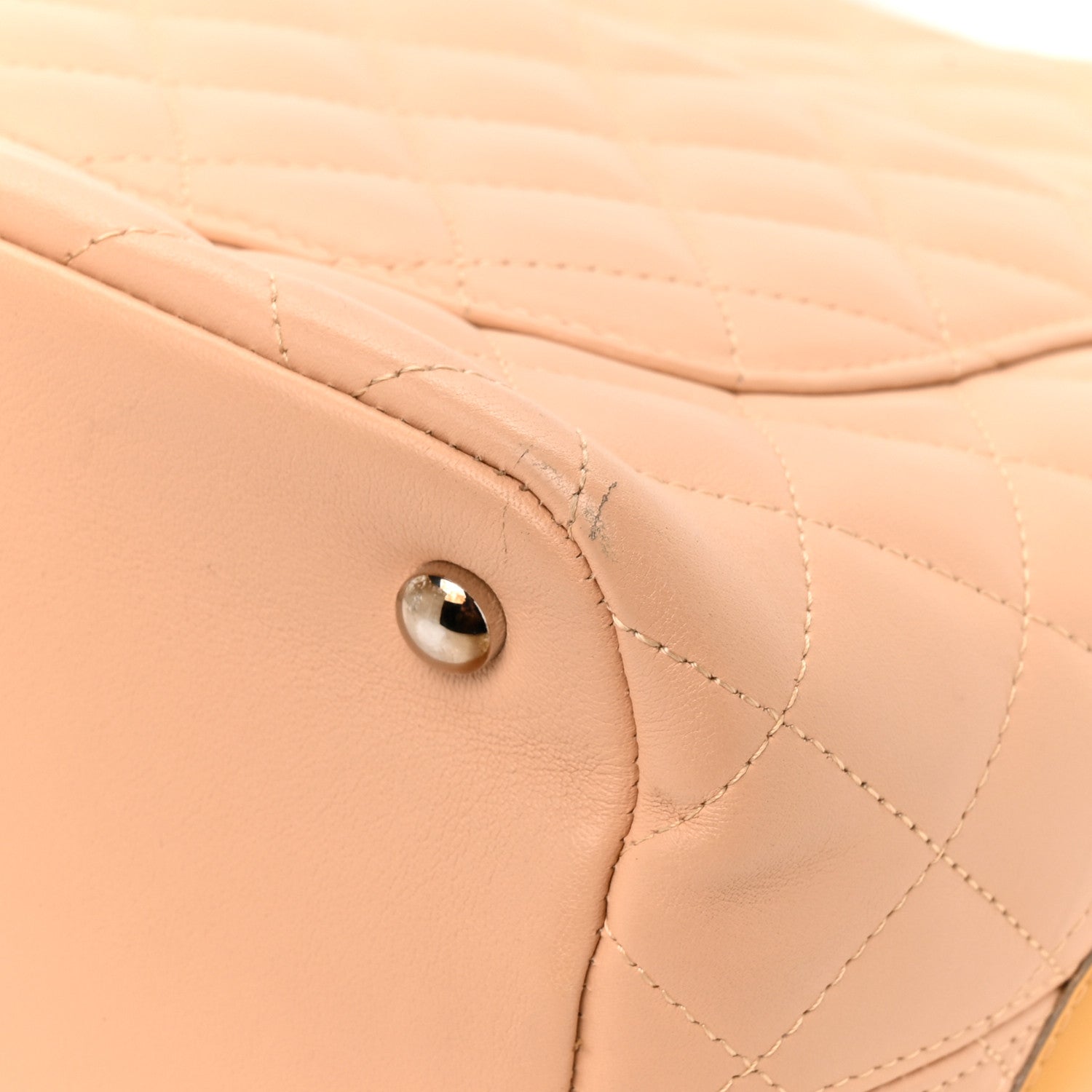 Chanel Calfskin Quilted Medium Cambon Tote Beige Black 12 of 12