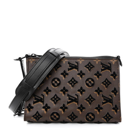 Louis Vuitton Monogram Tuffetage Triangle Messenger Black 1 of 10