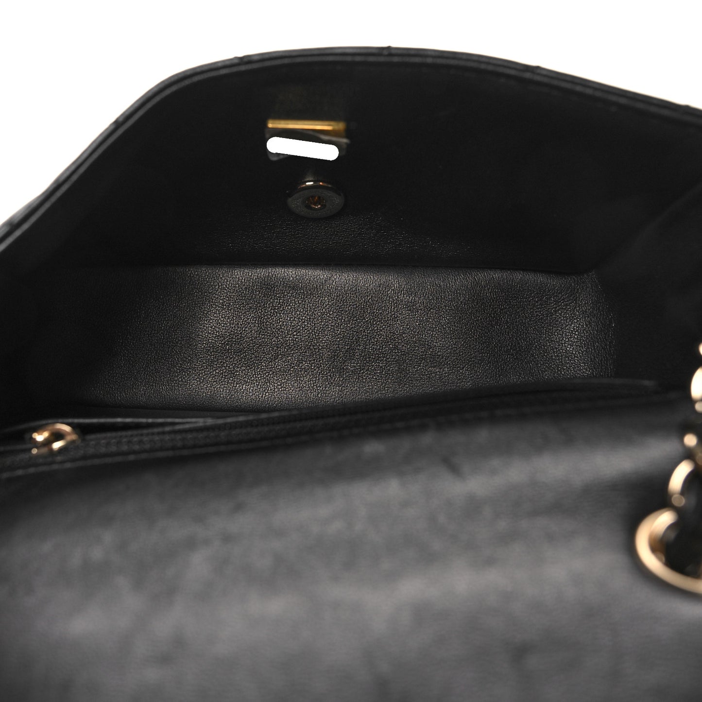 Lambskin Quilted Mini Rectangular Flap Black