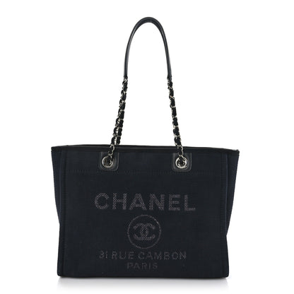 Chanel Mixed Fibers Small Deauville Tote Black 3 of 10