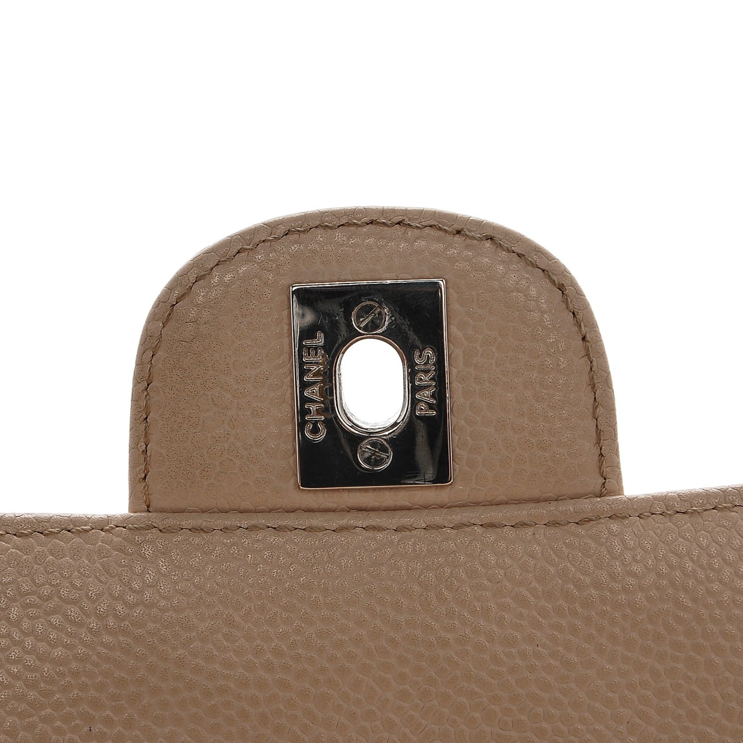 Caviar East West Flap Beige Clair