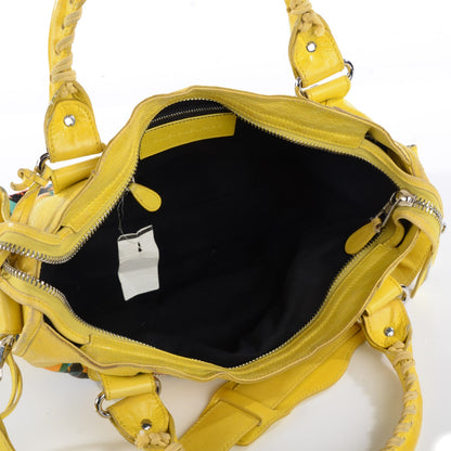 Balenciaga Agneau Canvas Floral Giant 21 Silver Hardware City Bouton D or 5 of 12