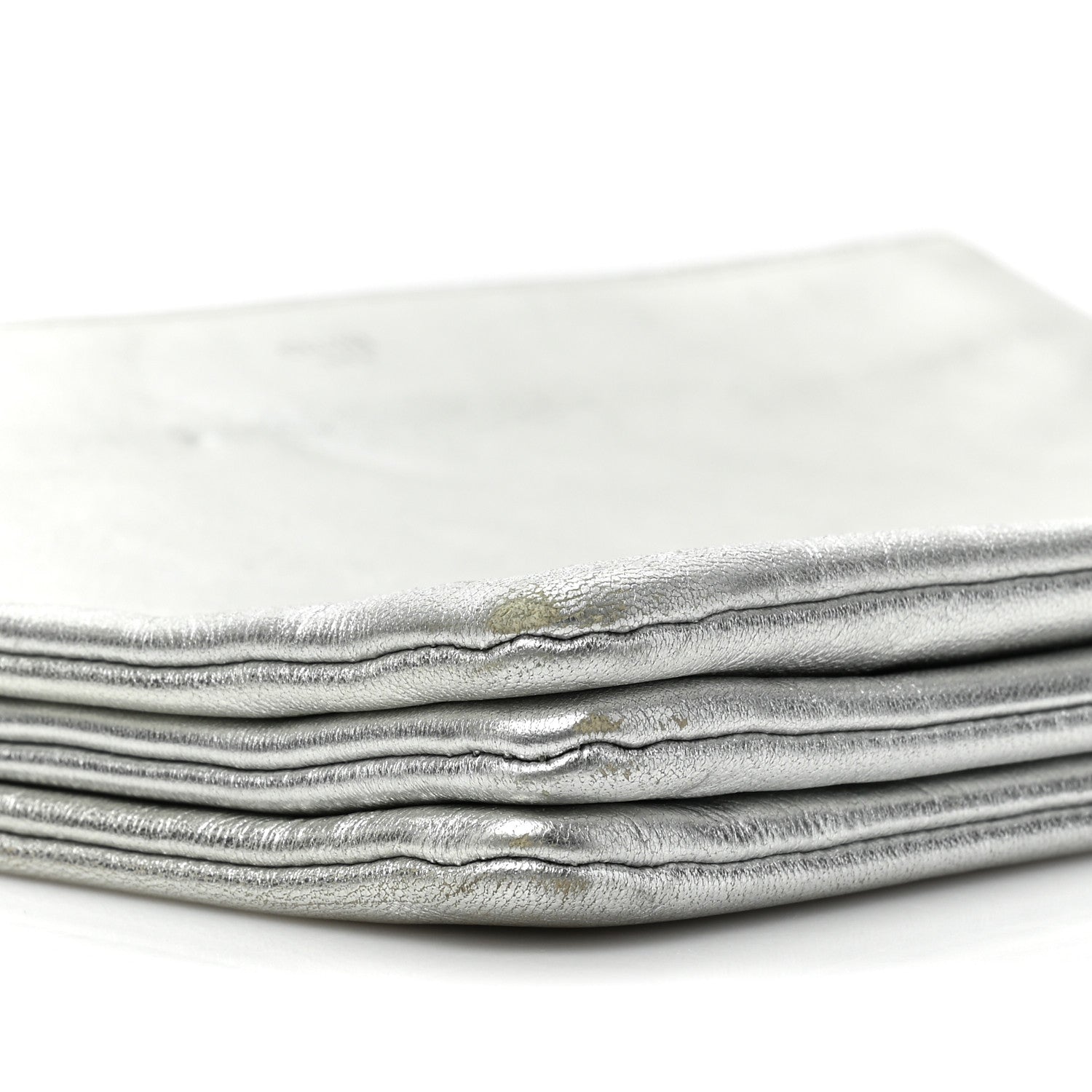 Celine Metallic Lambskin Large Trio Crossbody Bag Silver 10 of 17