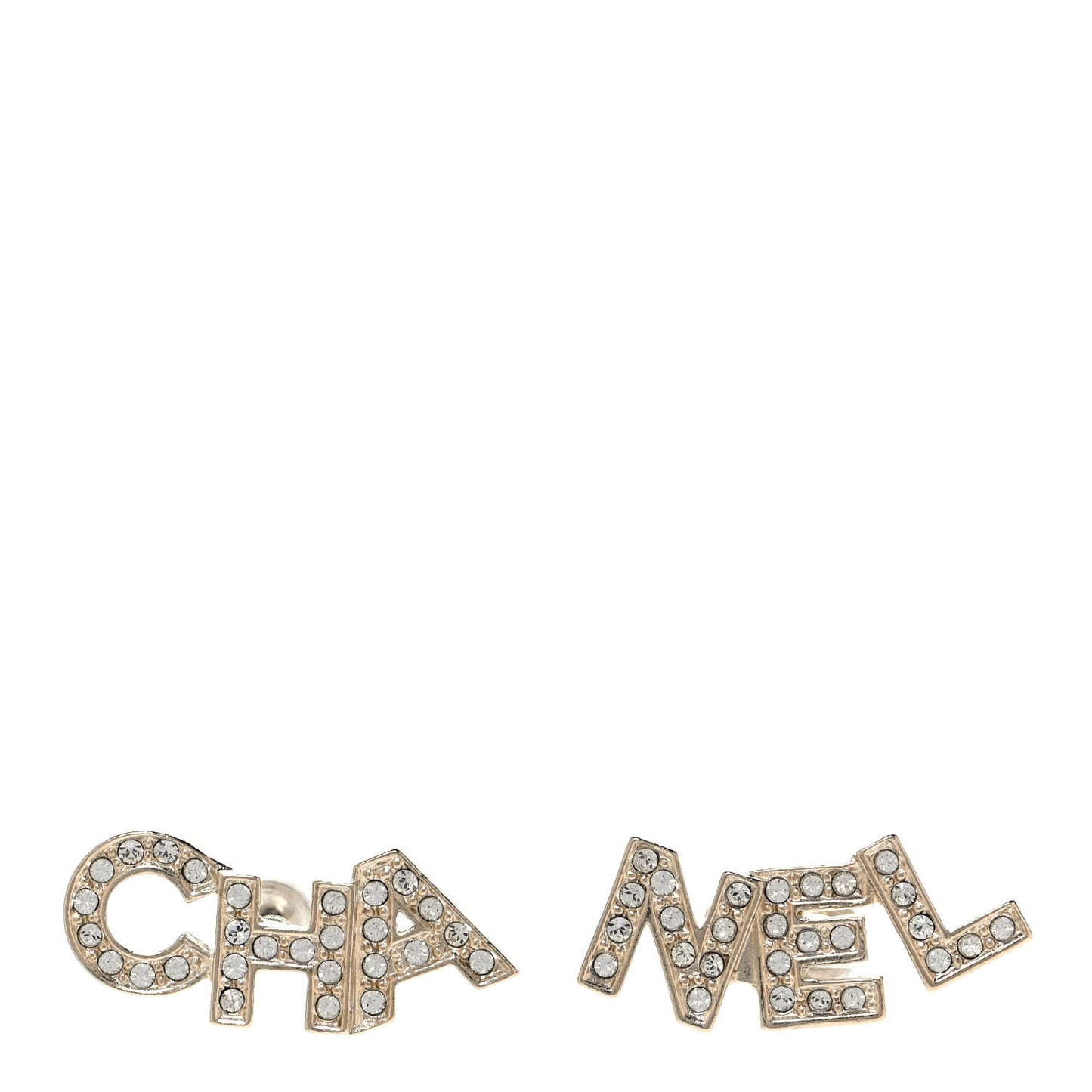 Crystal Pearl Signature Stud Earrings Gold
