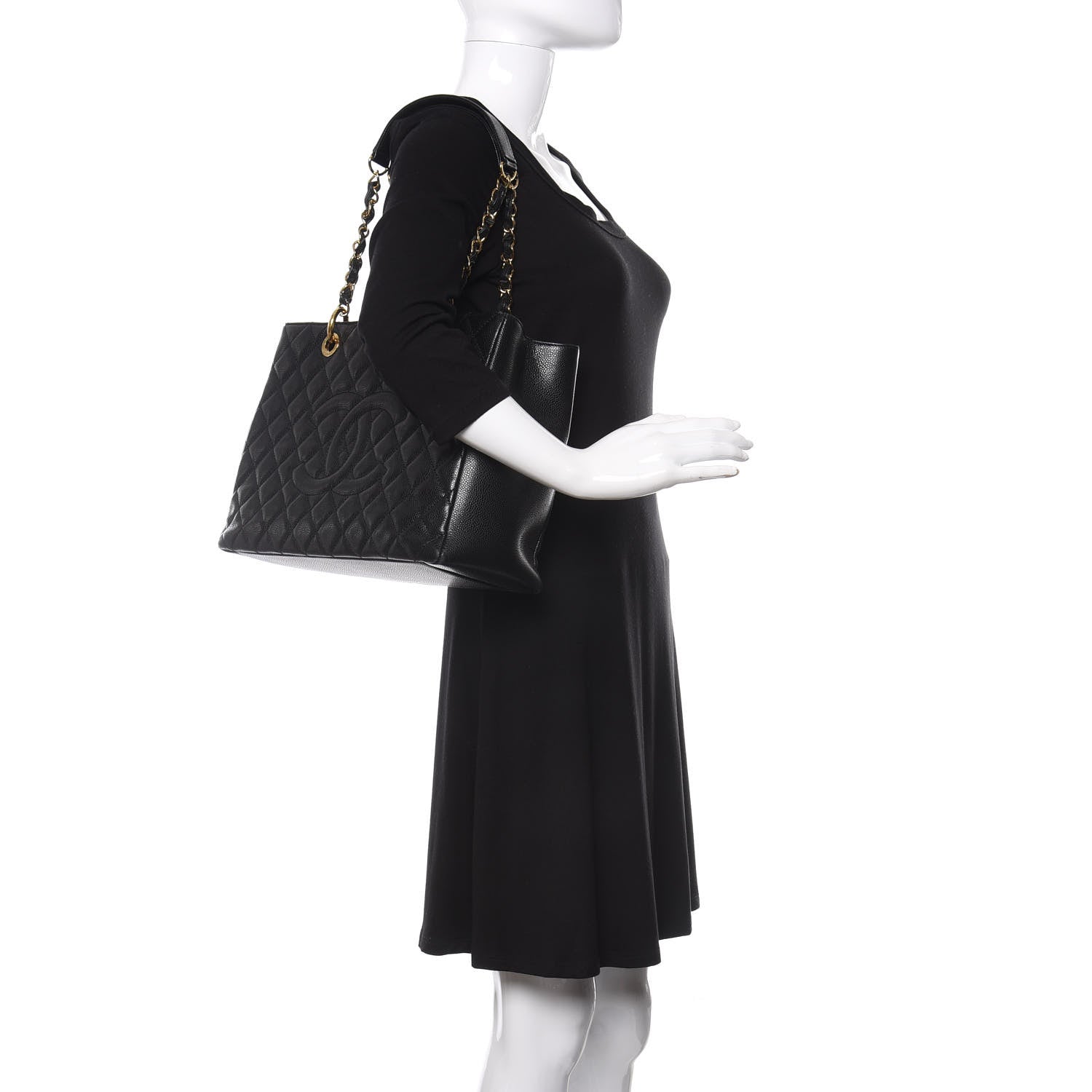Chanel Caviar Quilted Grand Shopping Tote GST Black 2 of 12