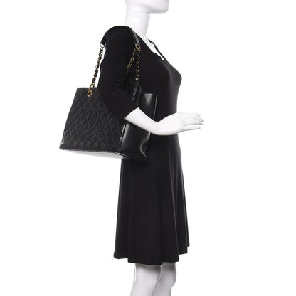 Chanel Caviar Quilted Grand Shopping Tote GST Black 2 of 12