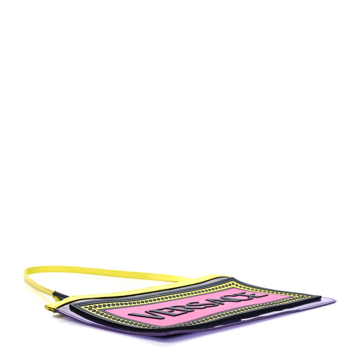 Vinyl Rubber Calfskin 90s Logo Pouch Multicolor
