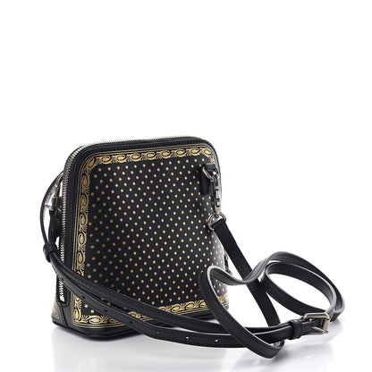 Gucci X SEGA Calfskin GUCCY Stars Mini Dome Shoulder Bag Black Gold 2 of 7