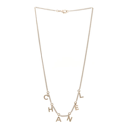 Chanel Logo Necklace Gold 3 of 4