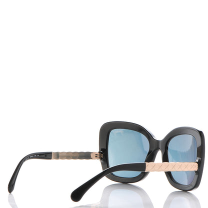 Chanel CC Butterfly Spring Sunglasses 5370 Black Pink Gold 4 of 9