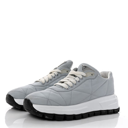 Prada Re-Nylon Piuma Metal Triangle Logo Quilted 45mm Sneakers 37.5 Fiordaliso 3 of 8