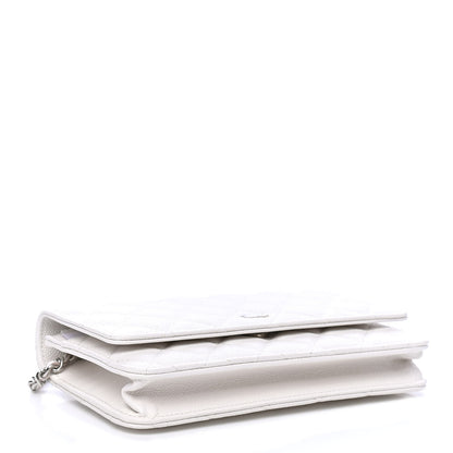 Chanel Caviar Quilted Wallet On Chain WOC White 3 of 4