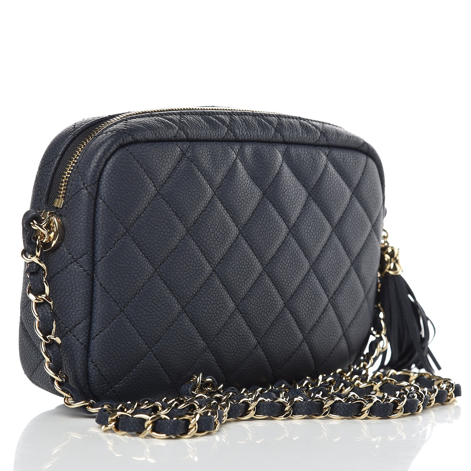 Chanel Caviar Quilted Small Coco Tassel Camera Case Dark Navy 3 of 9