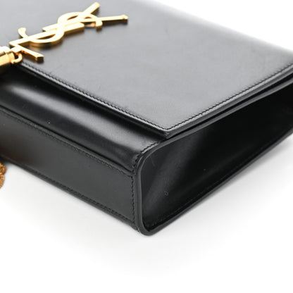 Saint Laurent Smooth Calfskin Medium Classic Monogram Kate Tassel Satchel Black 9 of 9