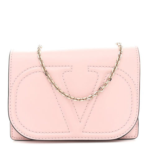 Calfskin VLogo Walk Mini Shoulder Bag Rose Quartz