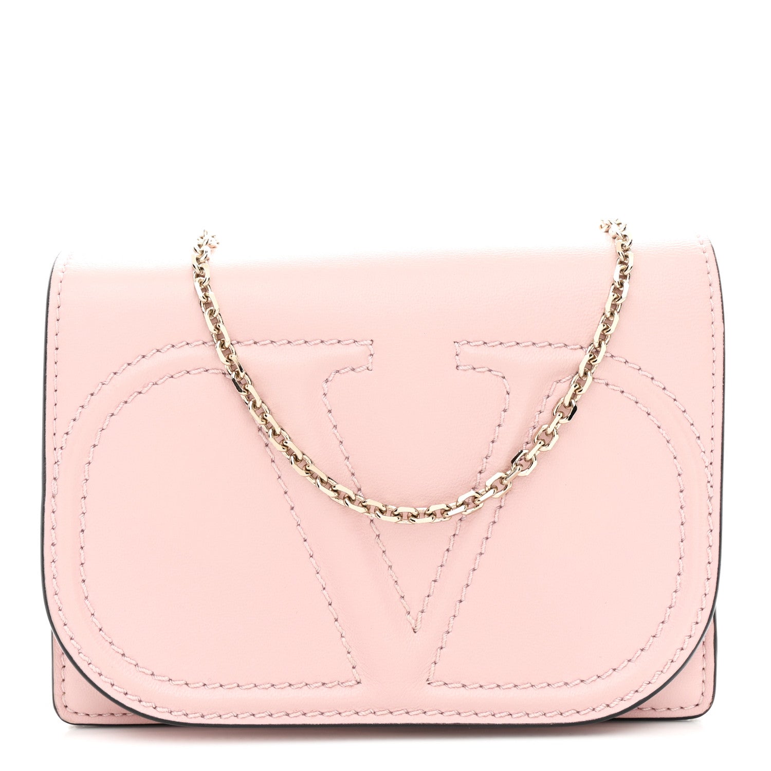 Valentino Garavani Calfskin VLogo Walk Mini Shoulder Bag Rose Quartz 1 of 11