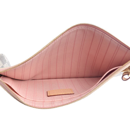 Louis Vuitton Damier Azur Neverfull MM GM Pochette Rose Ballerine 5 of 6