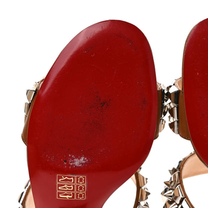 Christian Louboutin Calfskin Studded Tina Goes Mad 55 Slide Sandals 40 Cuoio 8 of 11