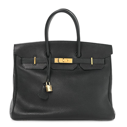 Hermes Taurillon Clemence Birkin 35 Black 1 of 12