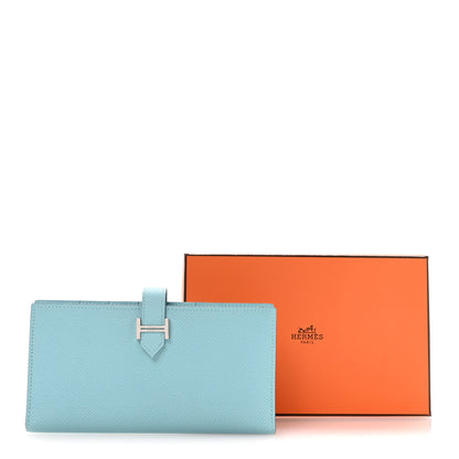 Hermes Epsom Bearn Gusset Wallet Bleu Atoll 8 of 8