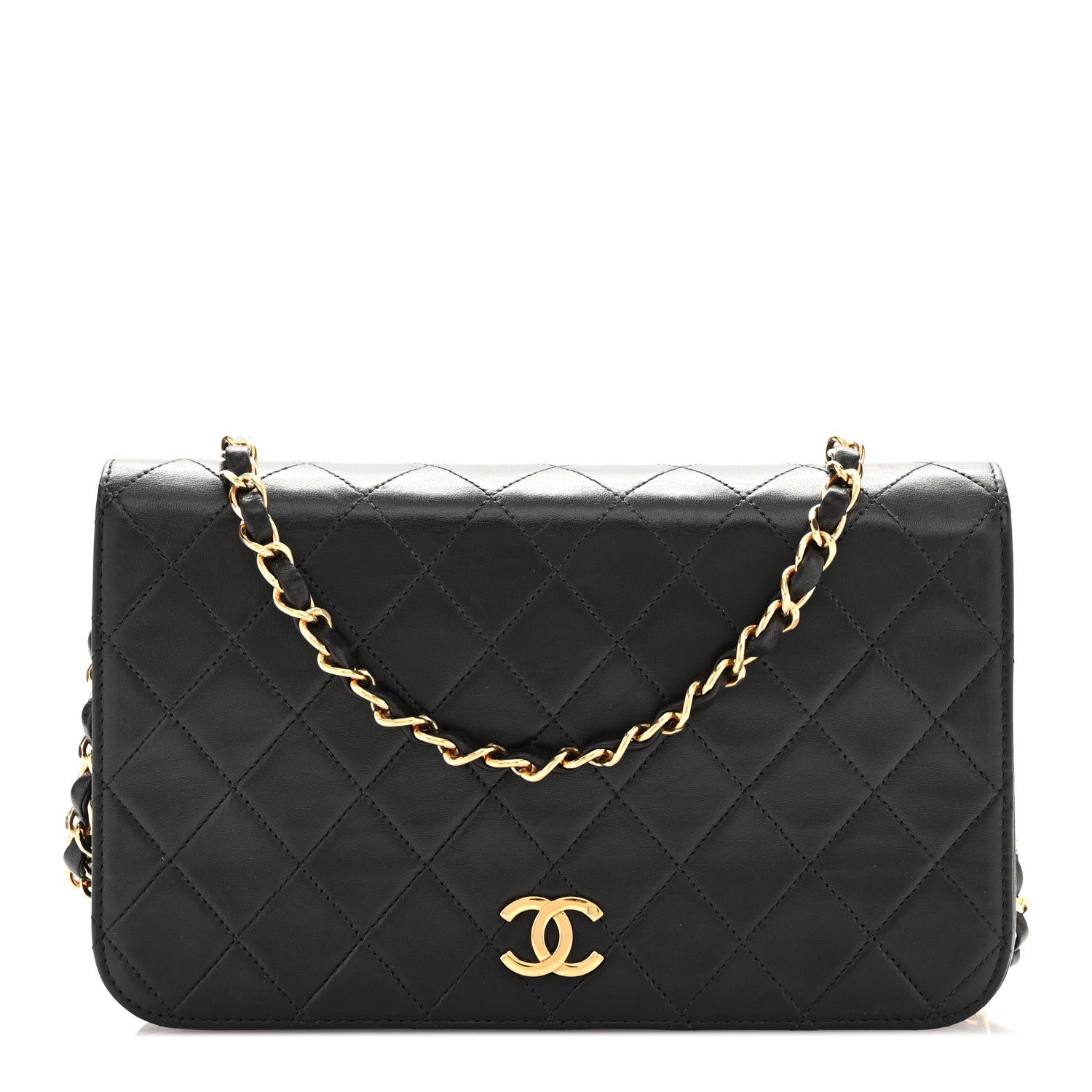 Chanel Lambskin Quilted Small Single Flap Black 1 of 12
