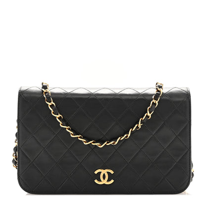 Chanel Lambskin Quilted Small Single Flap Black 1 of 12