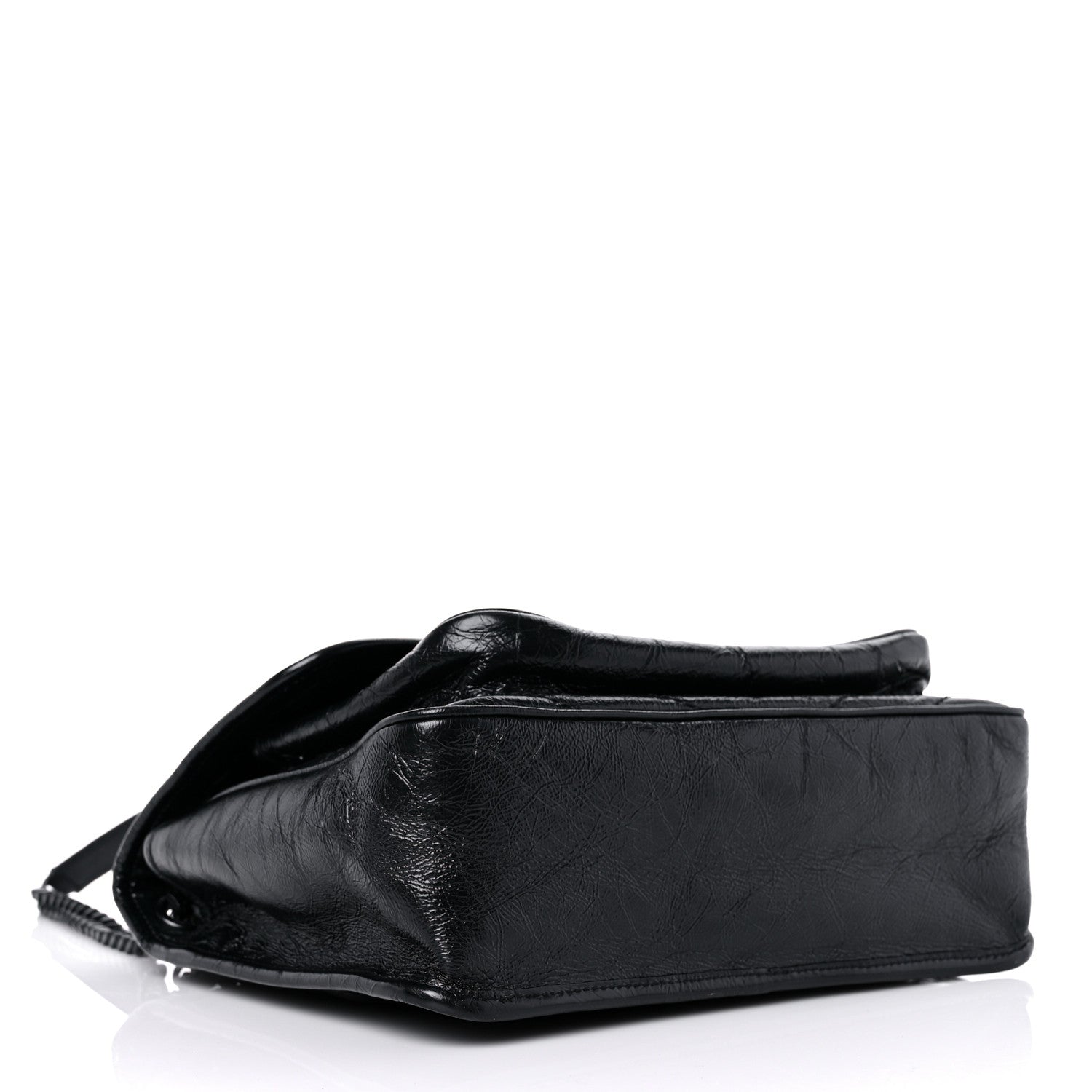 Saint Laurent Crinkled Calfskin Matelasse Monogram Medium Niki Chain Satchel Black 4 of 11