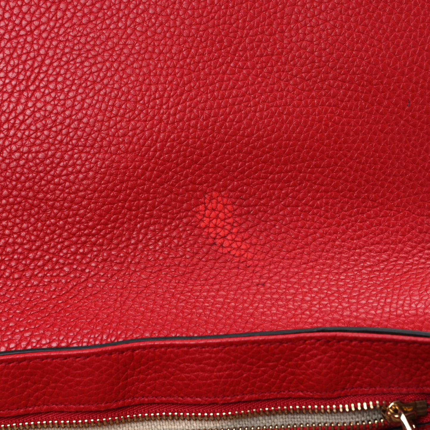 Pebbled Calfskin Medium Soho Flap Crossbody Vibrant Red