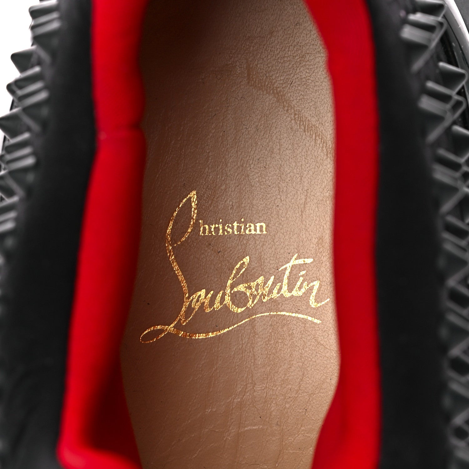 Christian Louboutin Neoprene Mens Spike Sock Flat Sneakers 42 Black 7 of 9