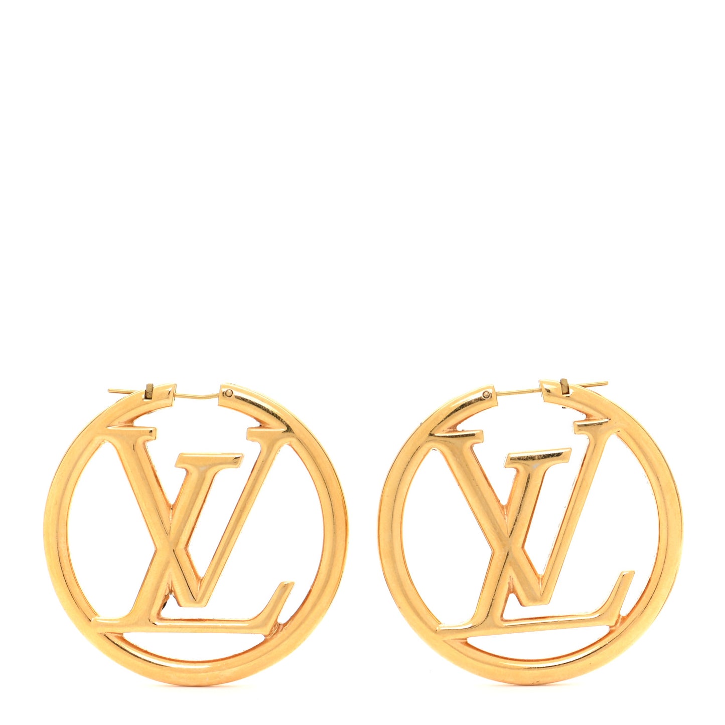 Metal Louise Hoop Earrings Gold