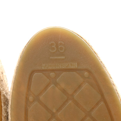 Chanel Printed Canvas Grosgrain 31 Rue Cambon Espadrilles 36 Black White 8 of 11