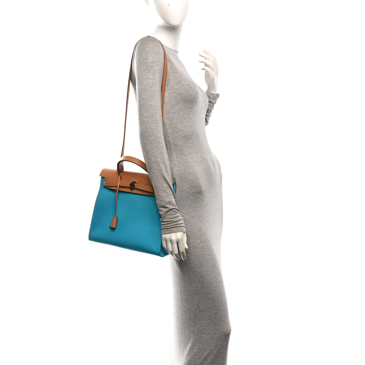 Vache Hunter Toile Herbag Zip 31 PM Bleu Azteque Menthe