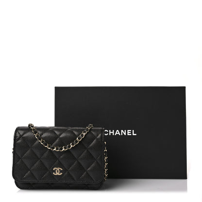 Chanel Caviar Quilted Mini Wallet On Chain WOC Black 11 of 11
