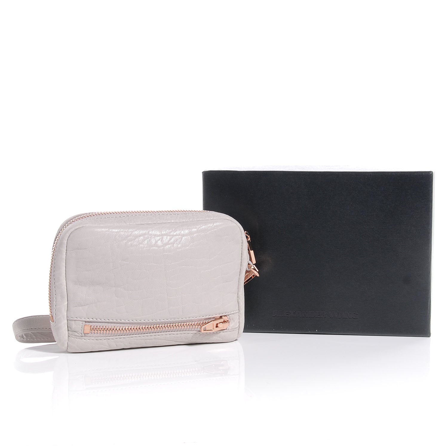 Alexander Wang Pebbled Dumbo Leather Large Fumo Clutch Lilac 5 of 7