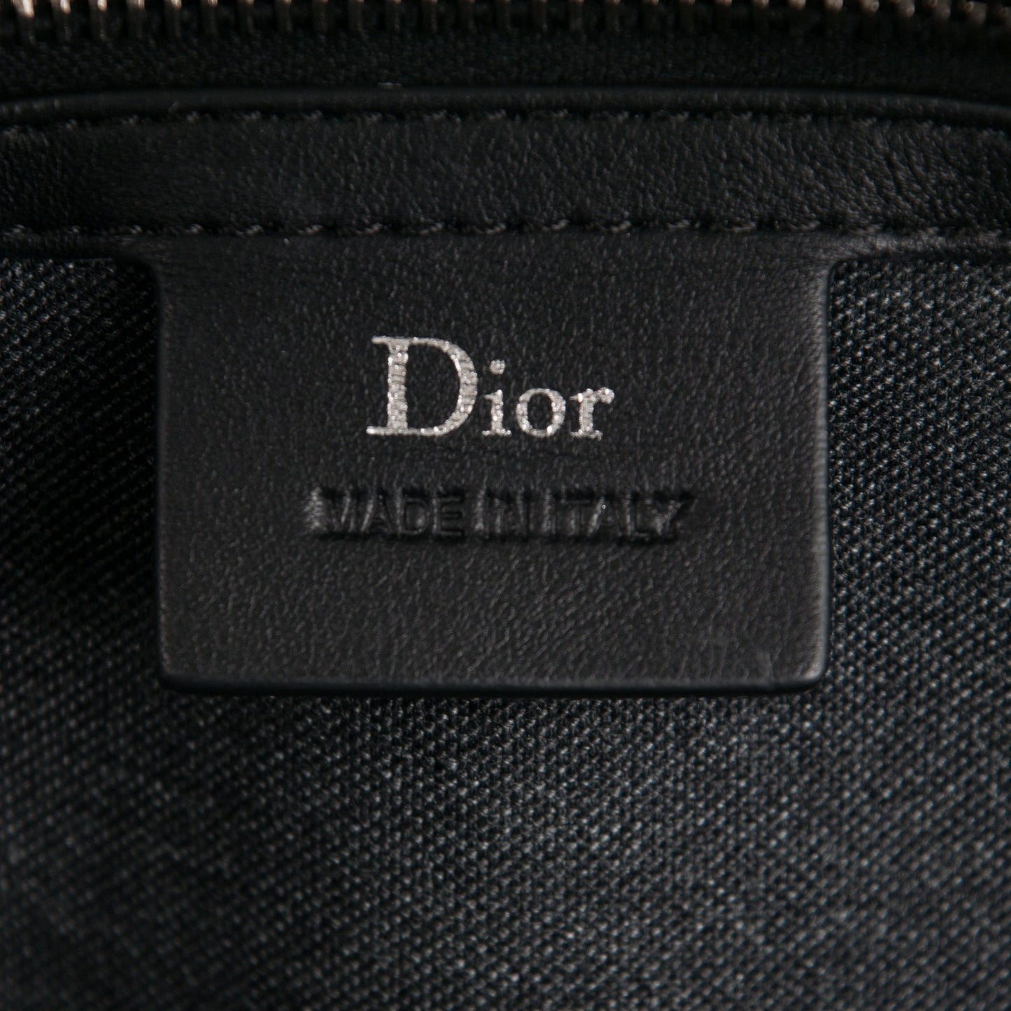 HOMME Calfskin Ribbed Briefcase Black
