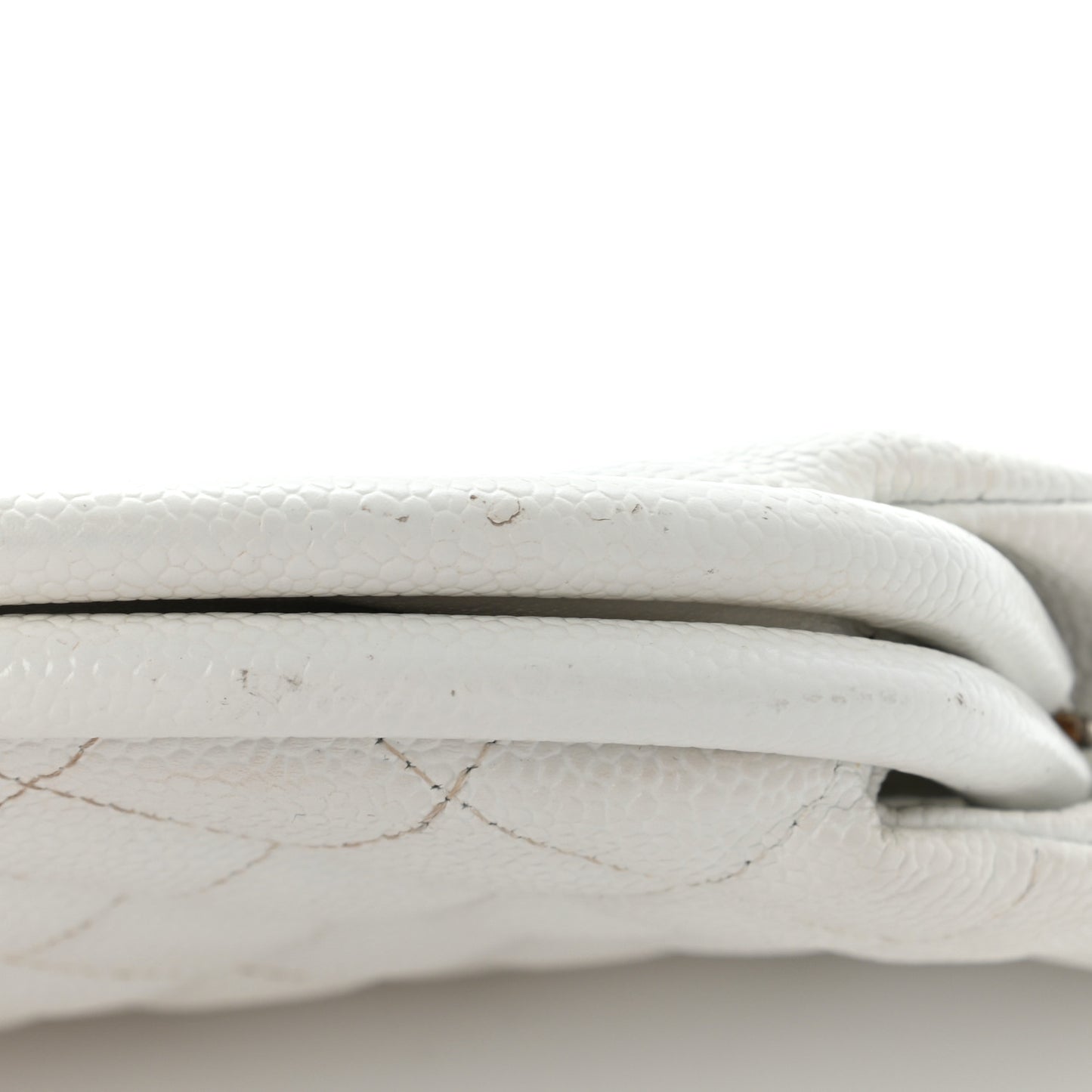 Caviar Quilted Timeless Clutch White