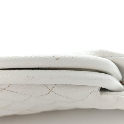 Chanel Caviar Quilted Timeless Clutch White 13 of 16