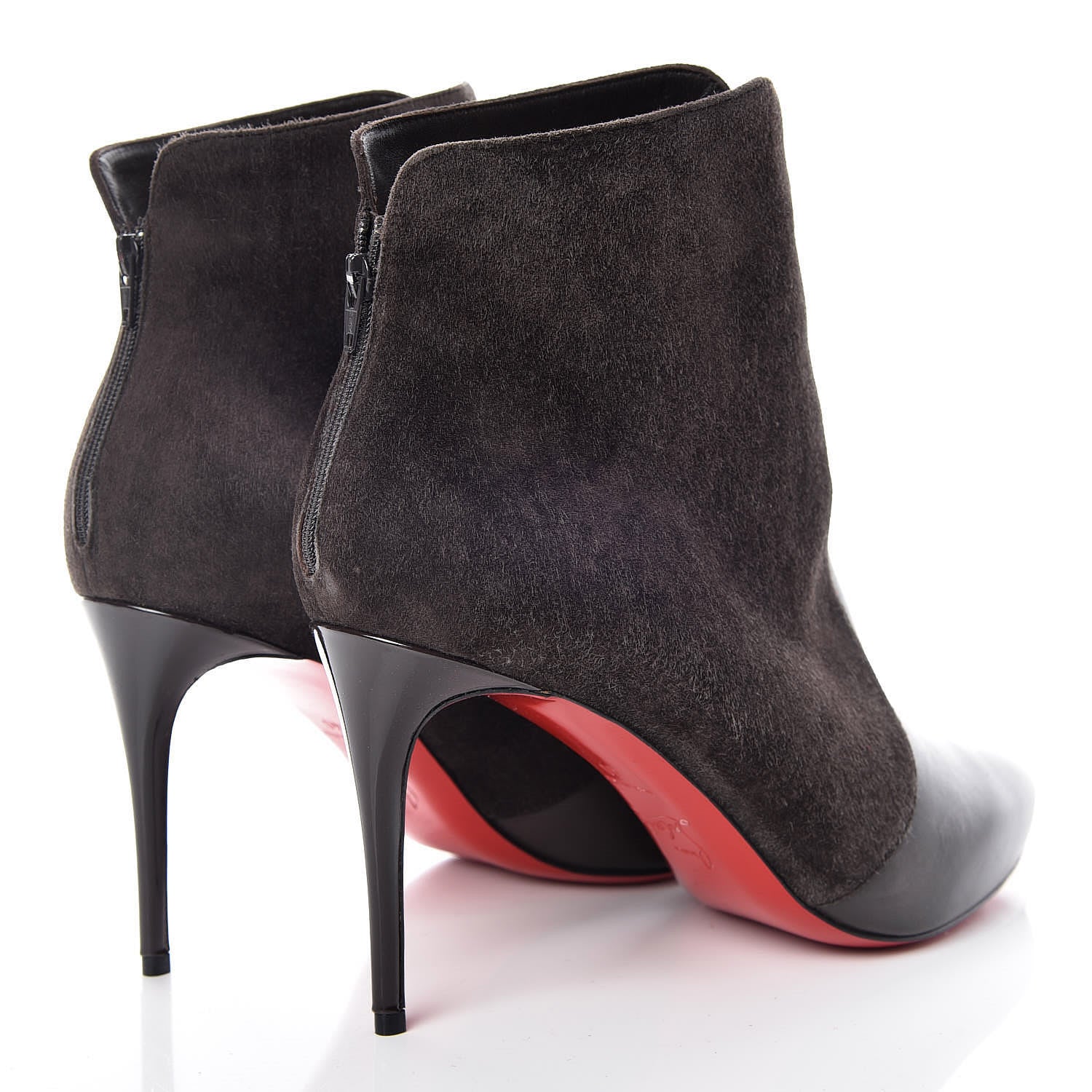 Christian Louboutin Suede Calfskin Gaetanina 85 Booties 40 Taupe 4 of 7